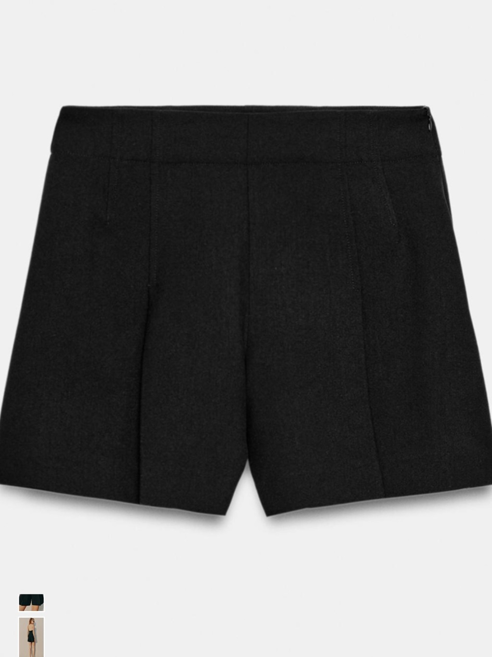 NWT Zara Black Structured Tailored Shorts